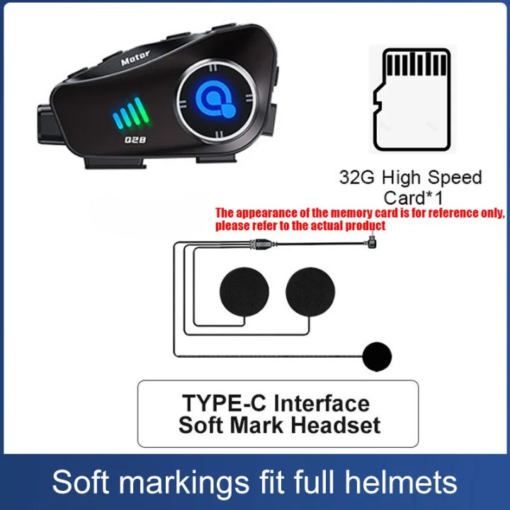 Kask motocyklowy Bluetooth z kamerą 1080P HD wodoodporny – ApexRide