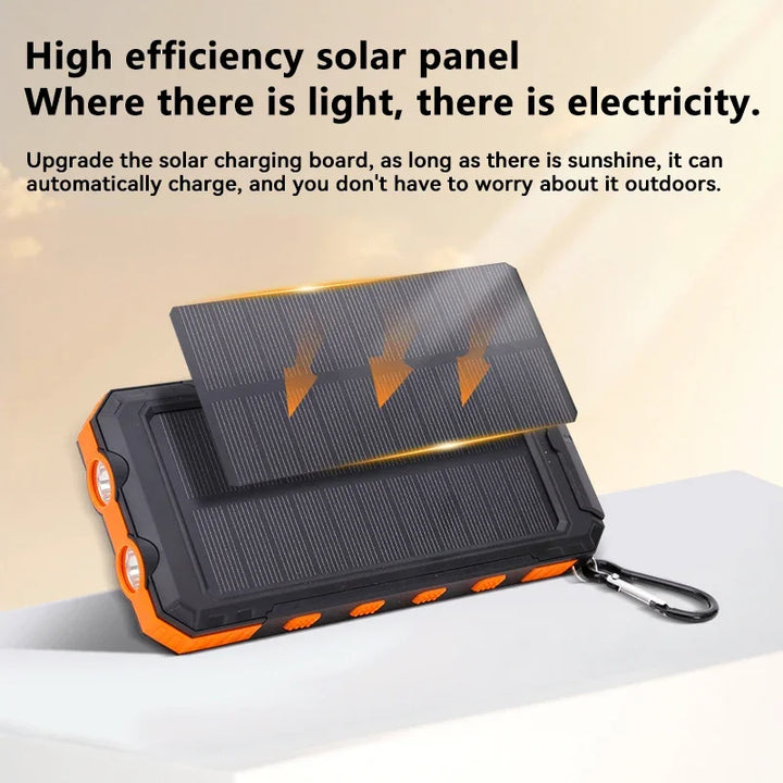 Powerbank z energią słoneczną z latarką - SolarCharge Pro