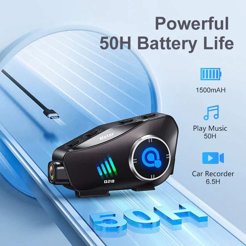 Kask motocyklowy Bluetooth z kamerą 1080P HD wodoodporny – ApexRide