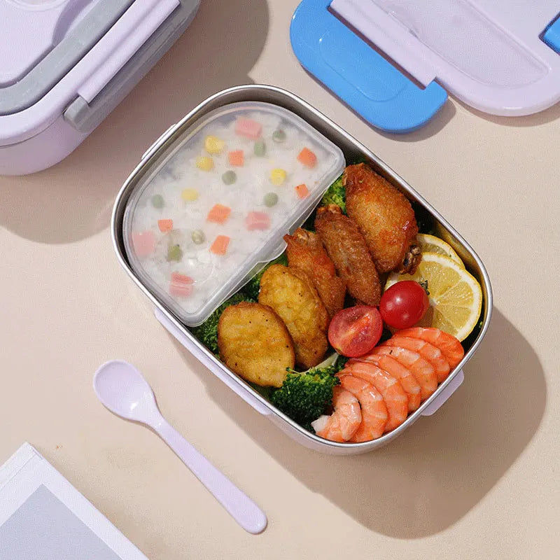 1,5 L Elektryczna lunchbox podgrzewacz do jedzenia 60W Przenośne szczelne urządzenie grzewcze – HeatBox