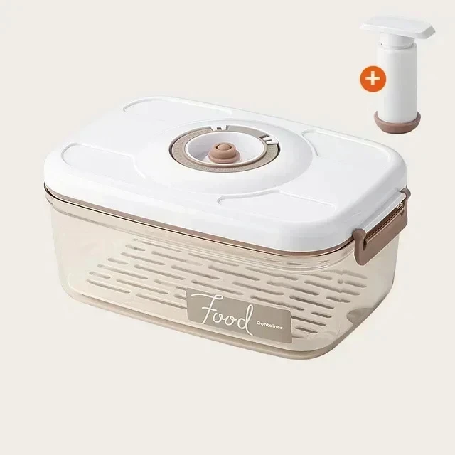 Pojemnik do przechowywania żywności w próżni Przezroczysty pojemnik z pompką ręczną – FreshLock