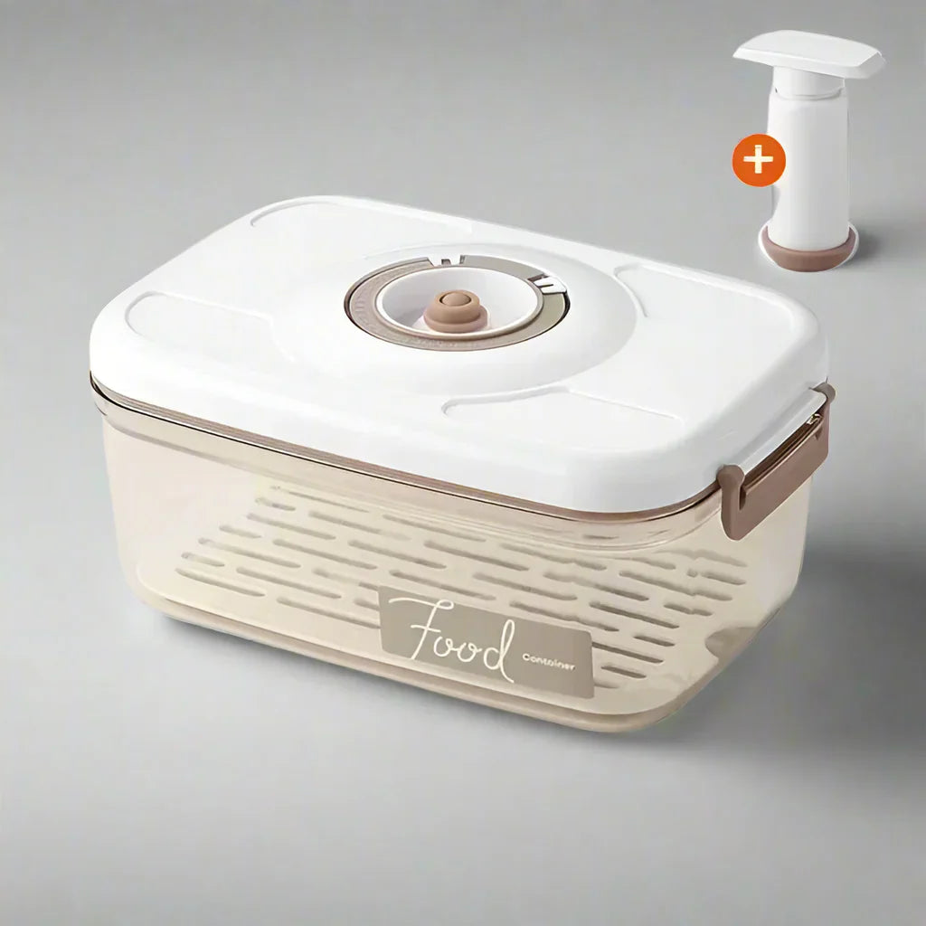 Pojemnik do przechowywania żywności w próżni Przezroczysty pojemnik z pompką ręczną – FreshLock