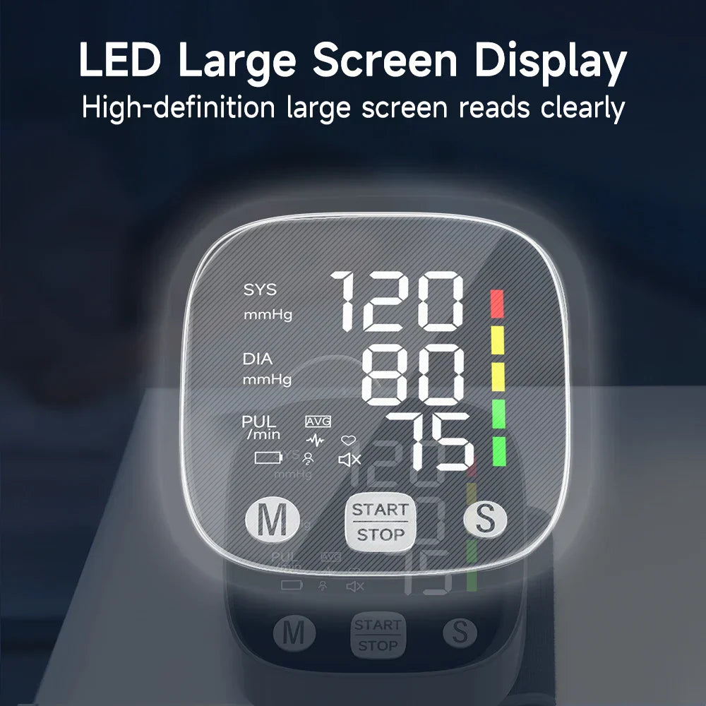Modułowy, ładowalny, ręczny ciśnieniomierz LED z funkcją głosową – HeartGuard