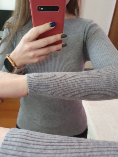 Damski sweter z dekoltem w łódkę – Maris
