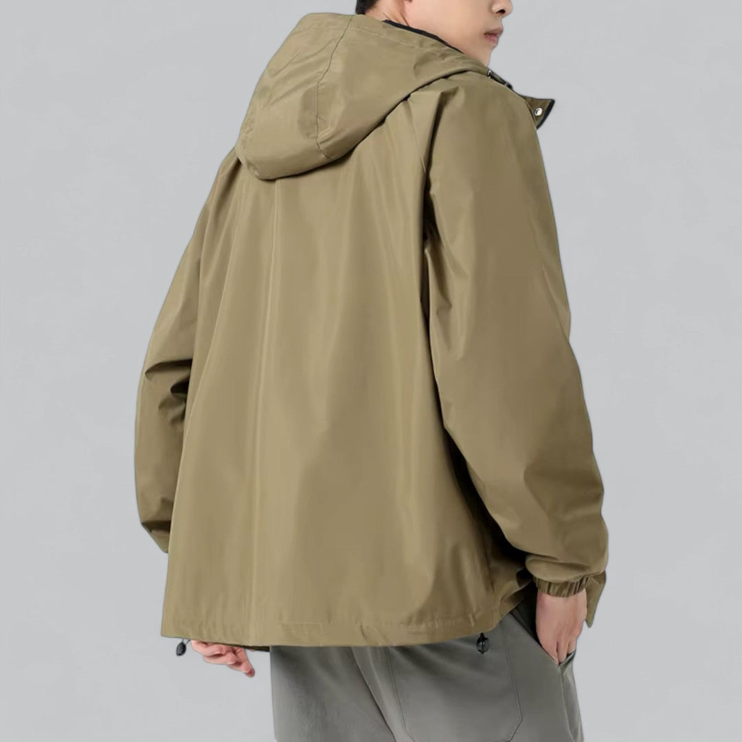 Kurtka męska windbreaker z luźnym krojem i ochroną przed warunkami atmosferycznymi – Damian
