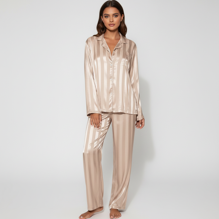 Satin-Pyjama-Anzug - Carla