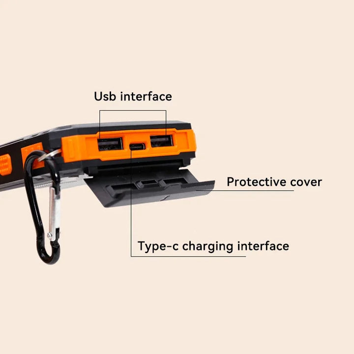 Powerbank z energią słoneczną z latarką - SolarCharge Pro