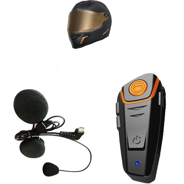 Wodoszczelny interkom motocyklowy Bluetooth z FM i zasięgiem 1000 m (100 000 cm) – RoadLink