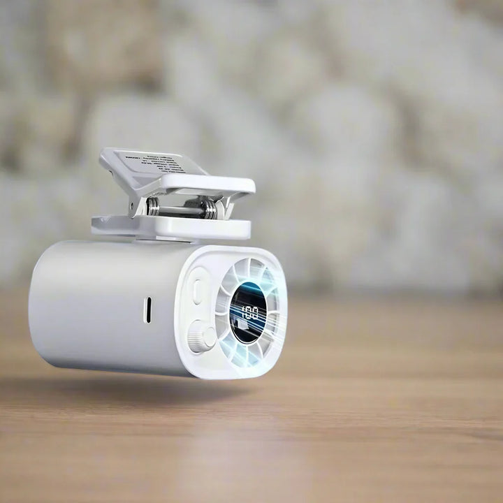 Hipacool przenośny wentylator do auta z obrotowym mechanizmem 360° i 100 prędkości – ClipAir