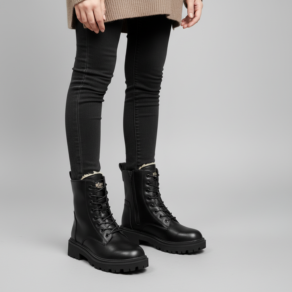 Schwarze Winterstiefel - Sarah