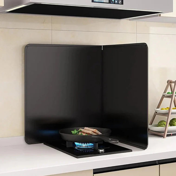 Składany ze stali nierdzewnej ekran ochronny przed chlapaniem tłuszczu 2-stronny – CookShield