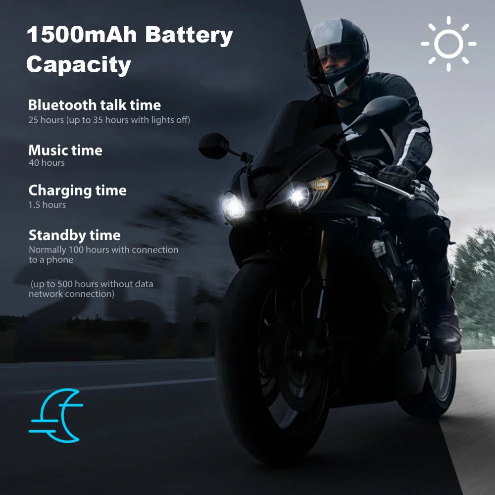 Bluetooth-Motorrad-Intercom 10 kierowców & IP67 wodoodporne – RideSync