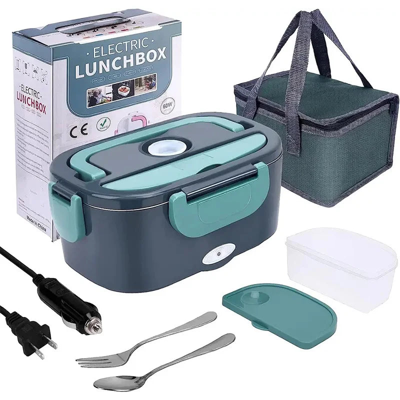 1,5 L Elektryczna lunchbox podgrzewacz do jedzenia 60W Przenośne szczelne urządzenie grzewcze – HeatBox