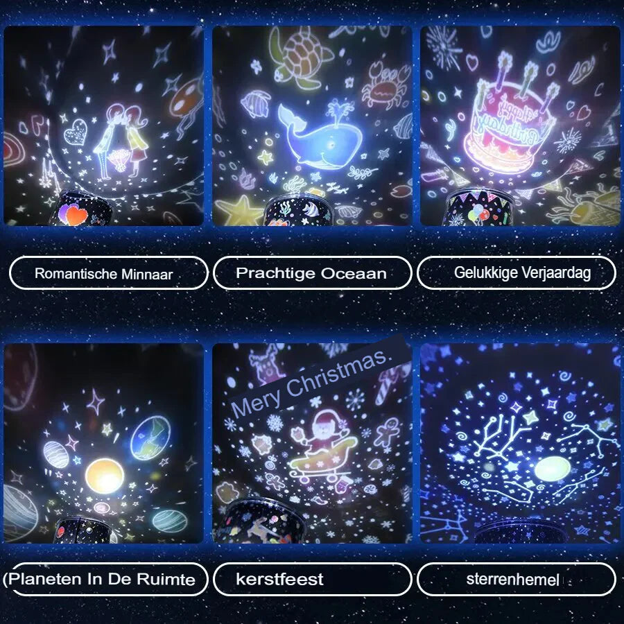 Unikalna Lampa nocna z wzorami dla dzieci - StarryDream