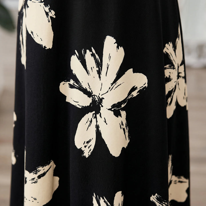 Short Sleeve V-Neck Midi Dress - Janet
