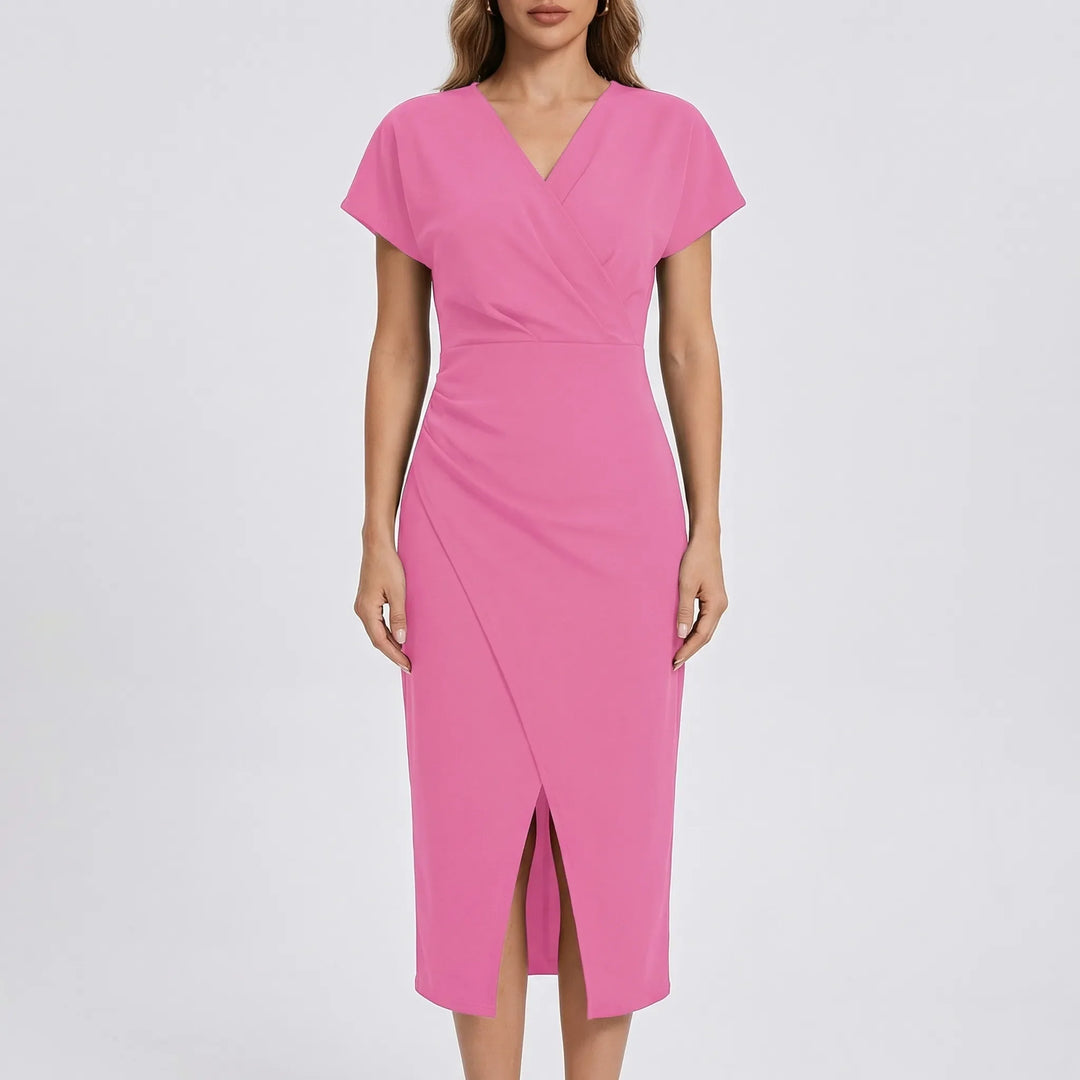 Side-Split Bodycon Midi Dress - Connie