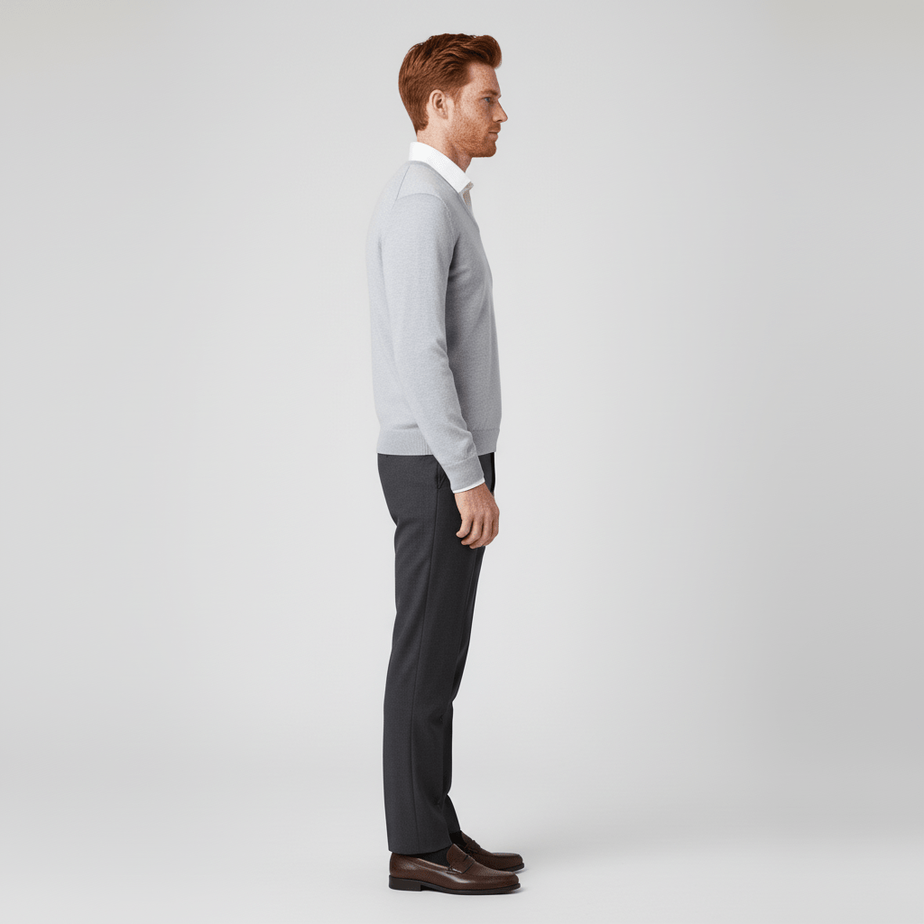 Slim-Fit V-Ausschnitt Pullover - Keanu