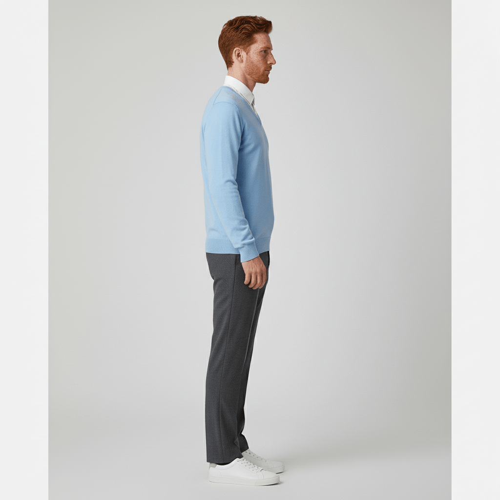 Slim-Fit V-Ausschnitt Pullover - Keanu