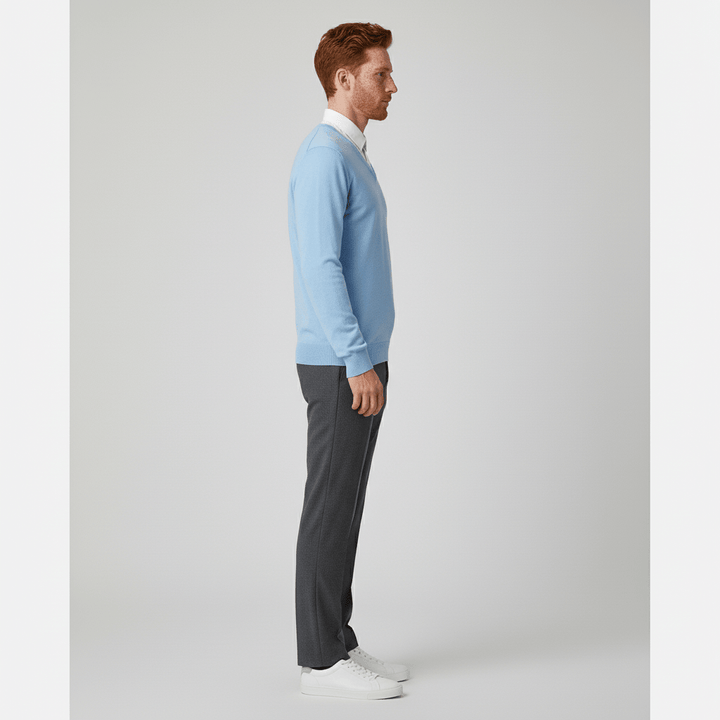 Slim-Fit V-Ausschnitt Pullover - Keanu