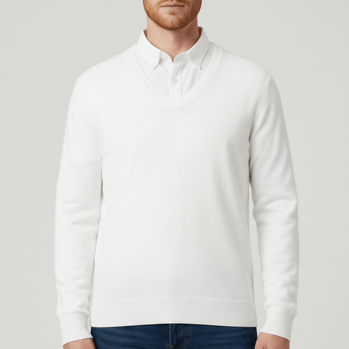 Slim-Fit V-Ausschnitt Pullover - Keanu