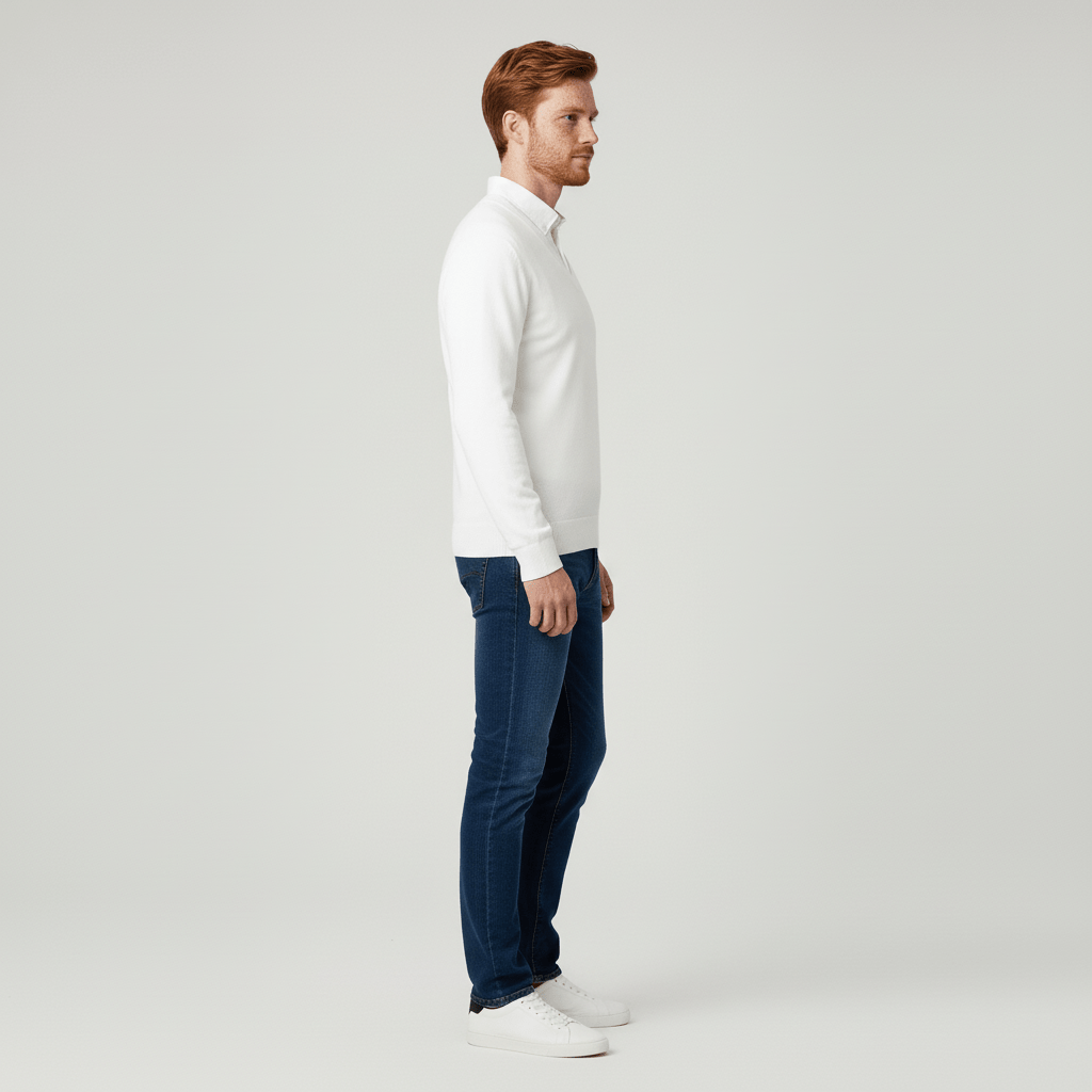 Slim-Fit V-Ausschnitt Pullover - Keanu
