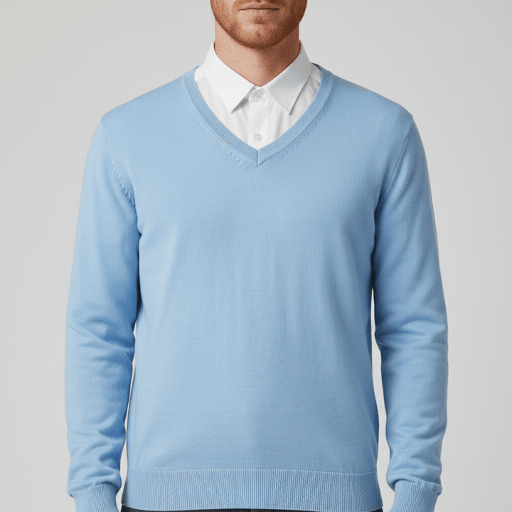 Slim-Fit V-Ausschnitt Pullover - Keanu