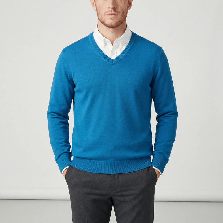 Slim-Fit V-Ausschnitt Pullover - Keanu