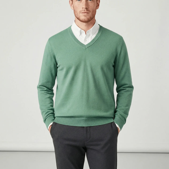 Slim-Fit V-Ausschnitt Pullover - Keanu
