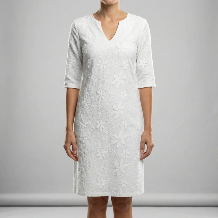 Sommerkleid Mit V-Ausschnitt Und Lockerem Schnitt - Ilayda