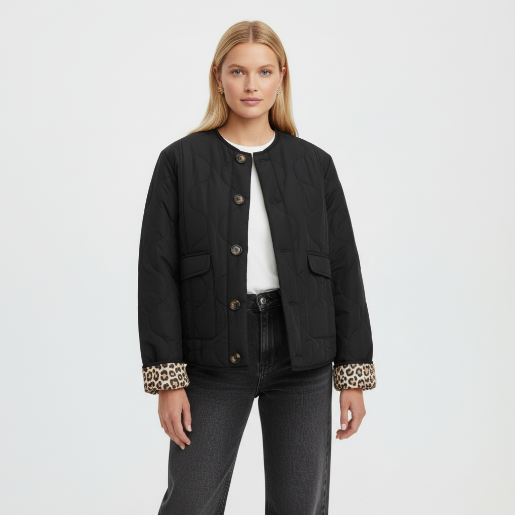 Steppjacke Mit Leopardfutter - Candace