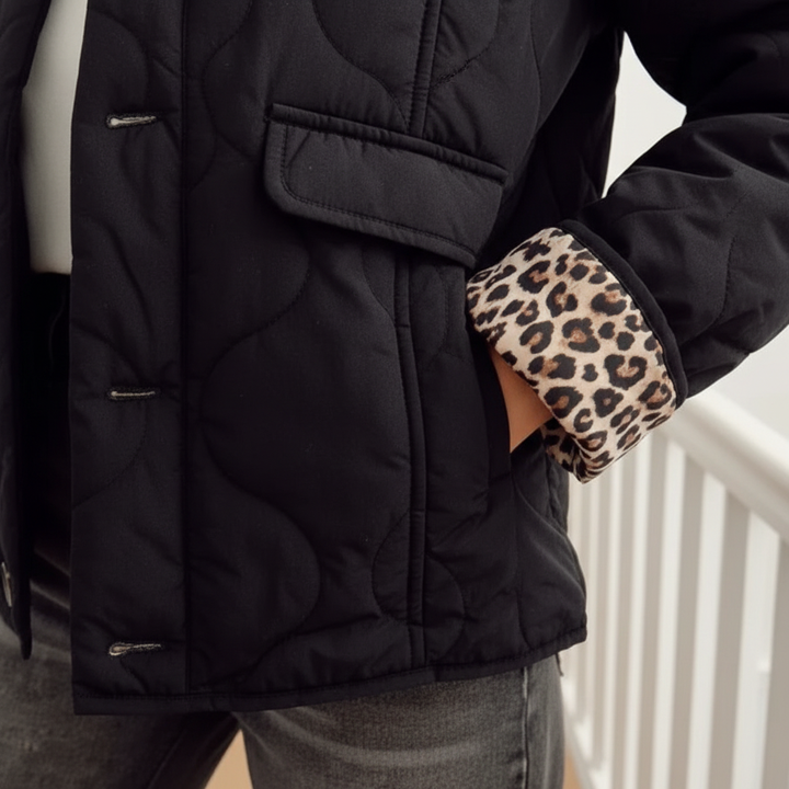 Steppjacke Mit Leopardfutter - Candace