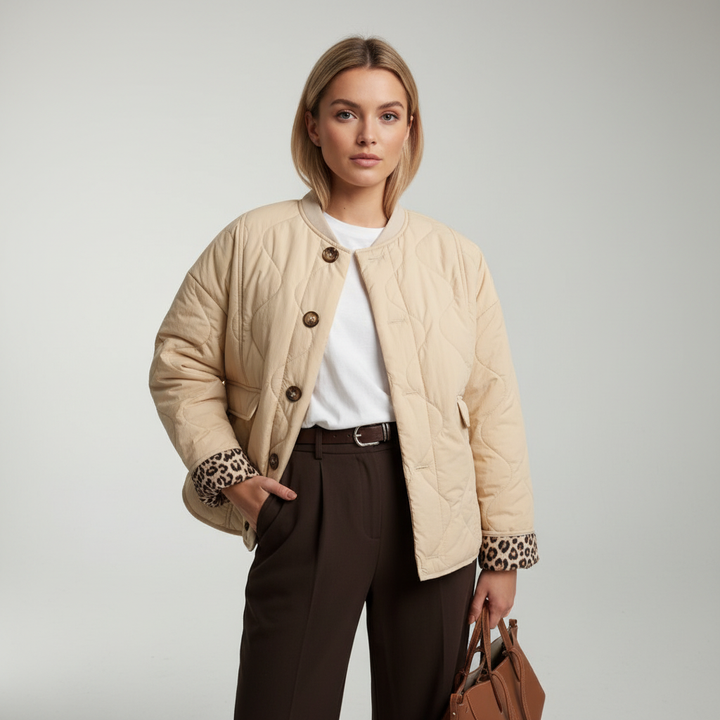 Steppjacke Mit Leopardfutter - Candace