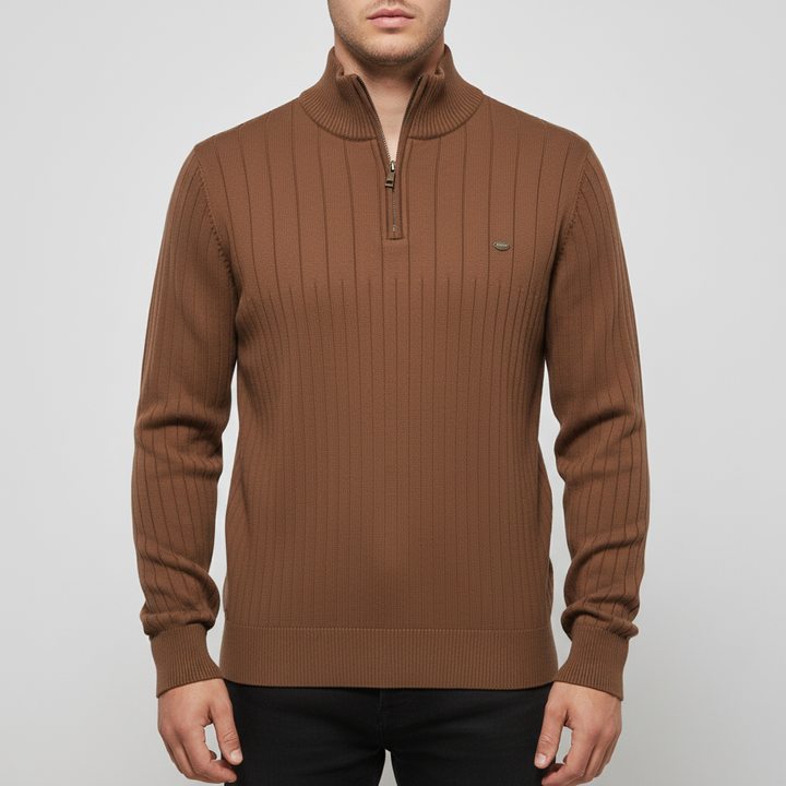 Strickpullover Mit Reißverschluss - CollarSweater