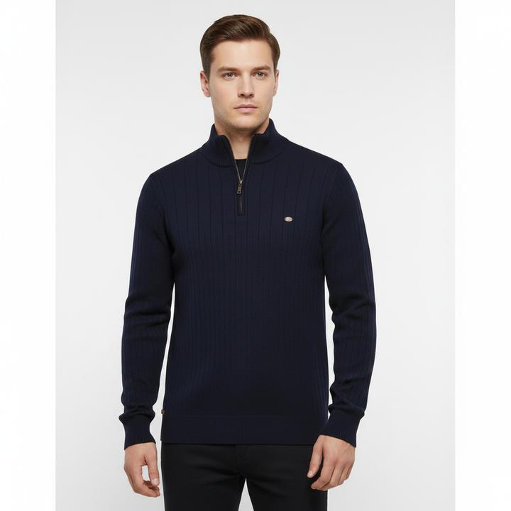 Strickpullover Mit Reißverschluss - CollarSweater