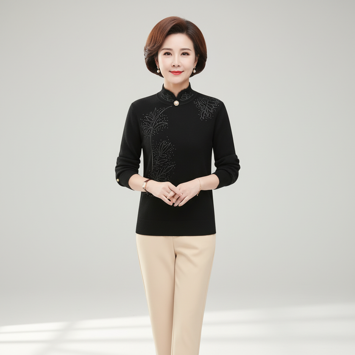 Strickpullover Mit Hohem Kragen - Susanne