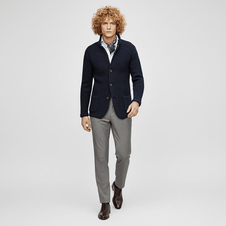 Strukturierter Strickjacke Mit Langen Ärmeln - Lennox