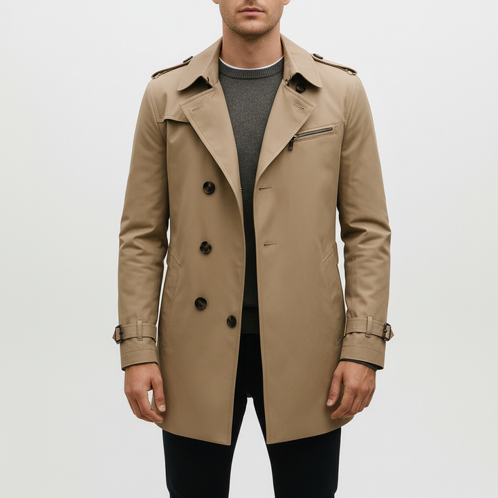 Strukturierter Trenchcoat Mit Schulterpolster - Warren