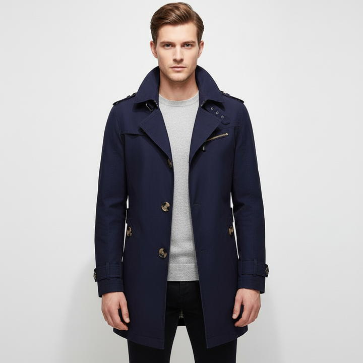 Strukturierter Trenchcoat Mit Schulterpolster - Warren