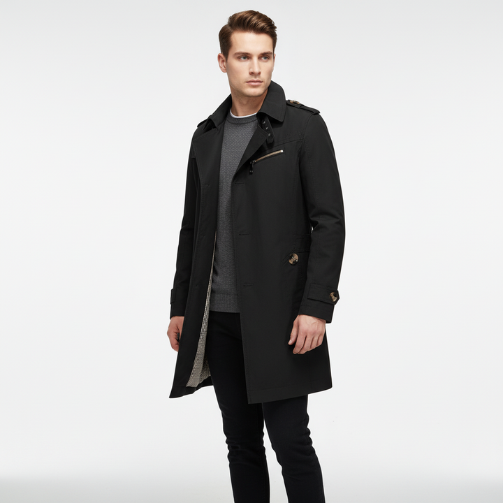 Strukturierter Trenchcoat Mit Schulterpolster - Warren