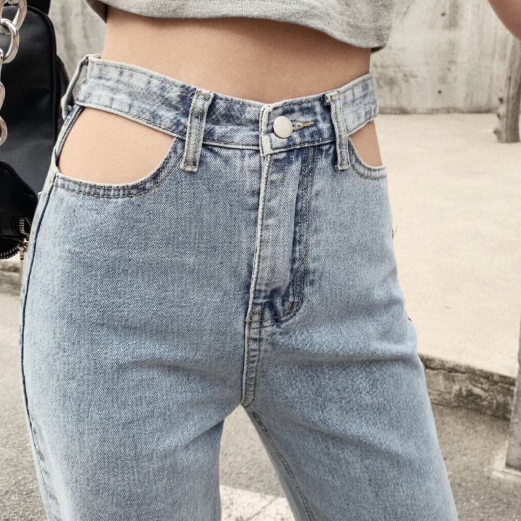Stylische Jeans Mit Cutouts - Marina