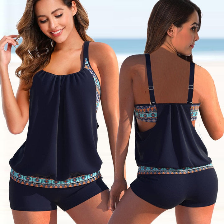Two-Piece Tankini With Boyshort Bottoms - Rachel