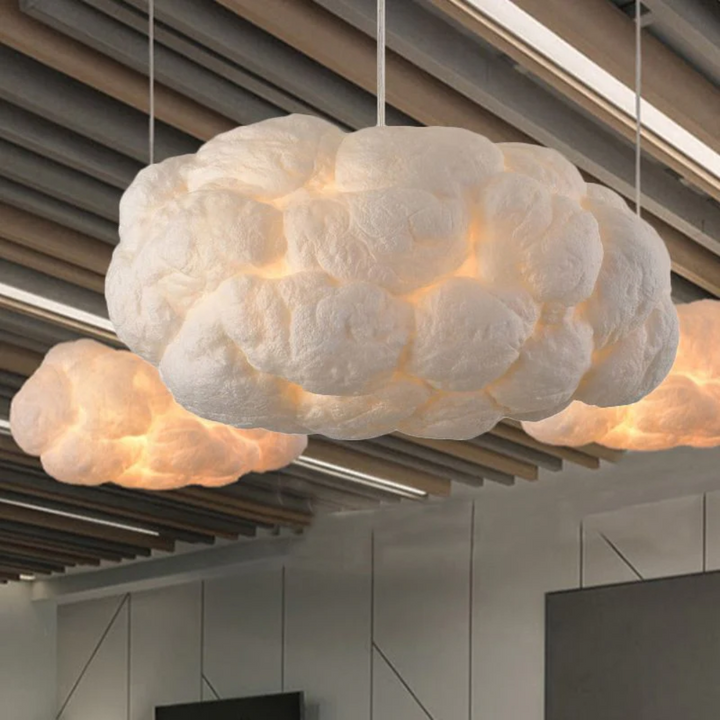 Lampa wisząca LED Cloud Biała PVC/Kot d - Nimbus