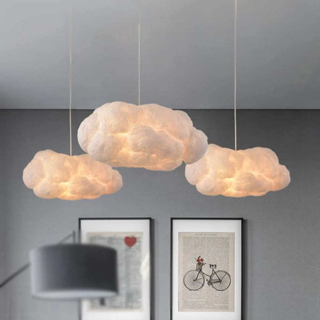 Lampa wisząca LED Cloud Biała PVC/Kot d - Nimbus