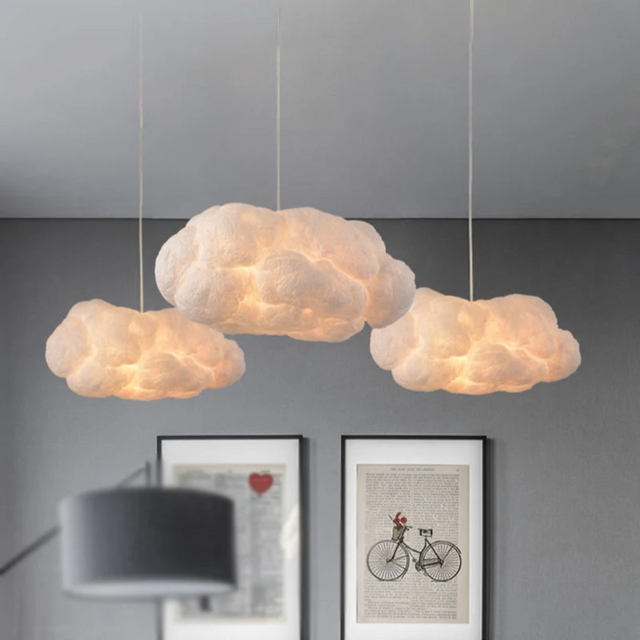 Lampa wisząca LED Cloud Biała PVC/Kot d - Nimbus
