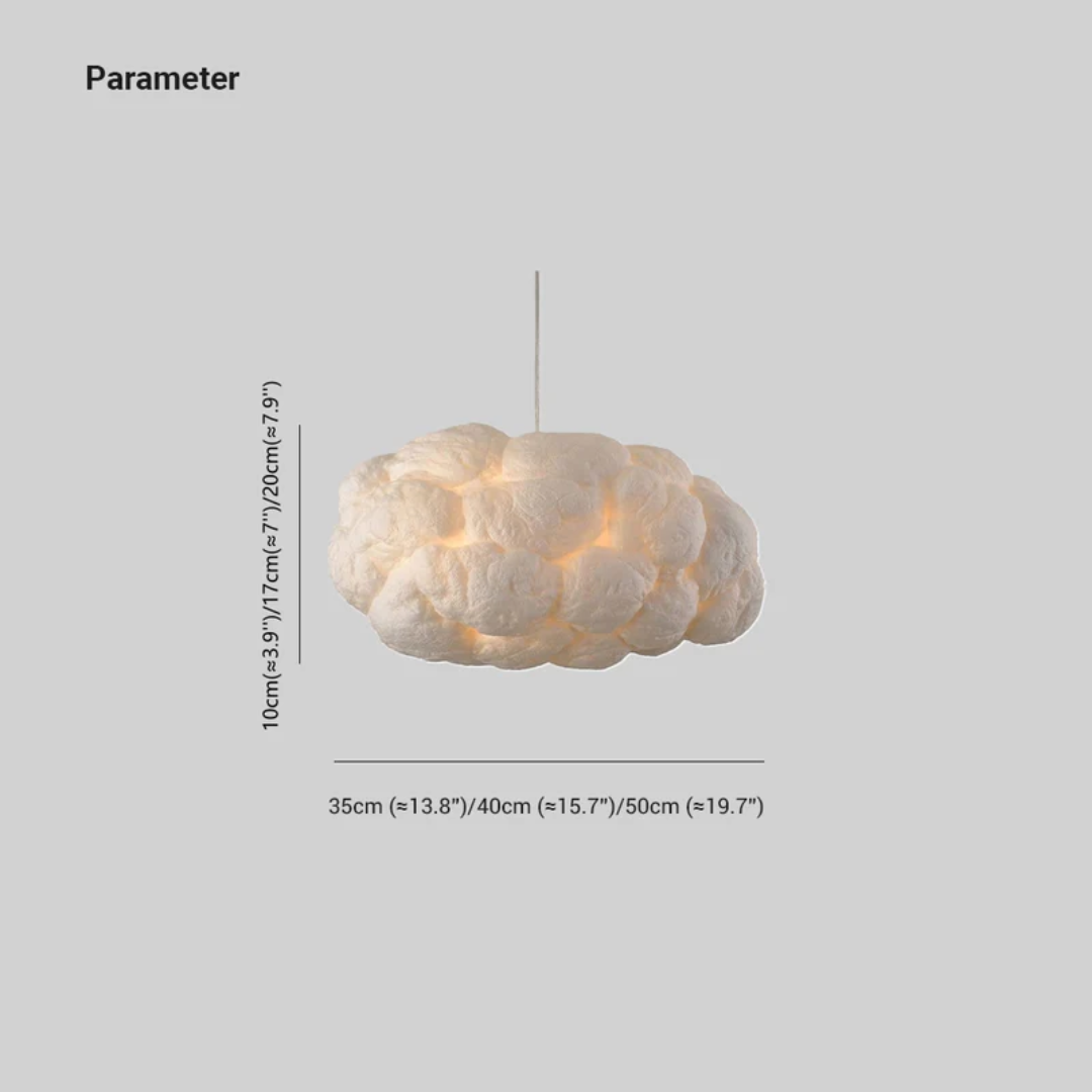 Lampa wisząca LED Cloud Biała PVC/Kot d - Nimbus