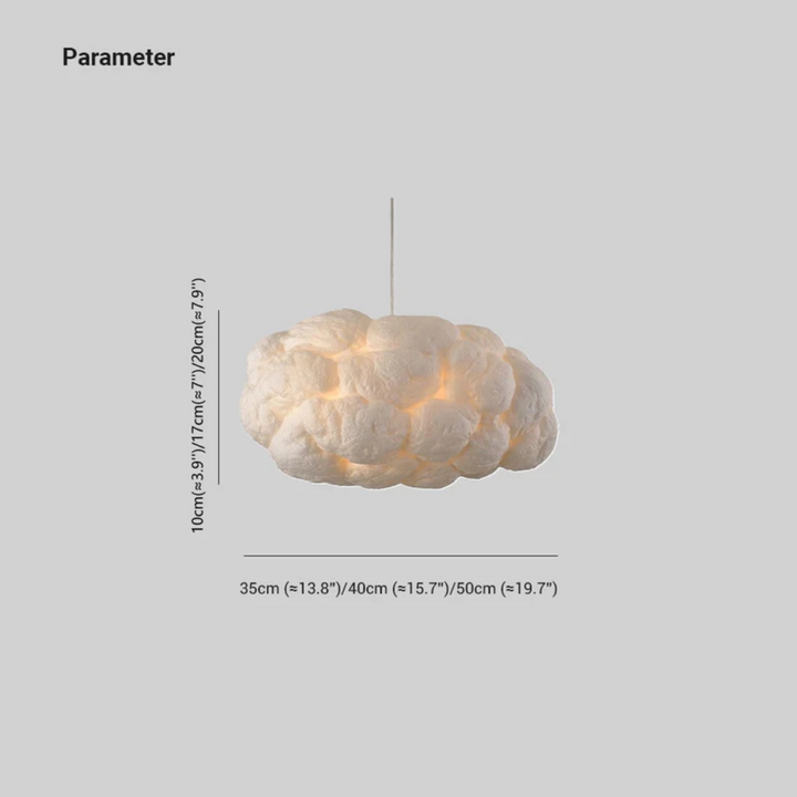 Lampa wisząca LED Cloud Biała PVC/Kot d - Nimbus