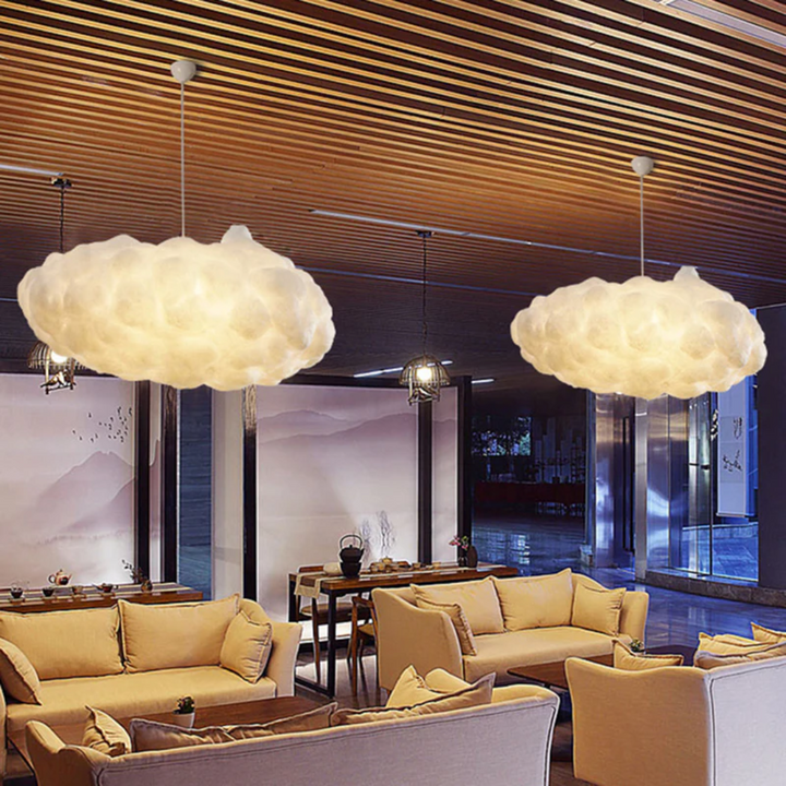 Lampa wisząca LED Cloud Biała PVC/Kot d - Nimbus