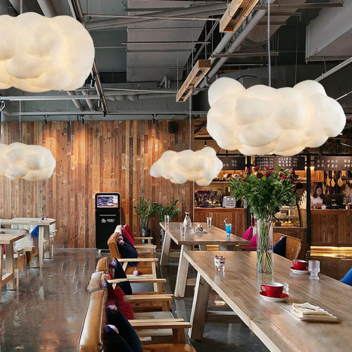 Lampa wisząca LED Cloud Biała PVC/Kot d - Nimbus