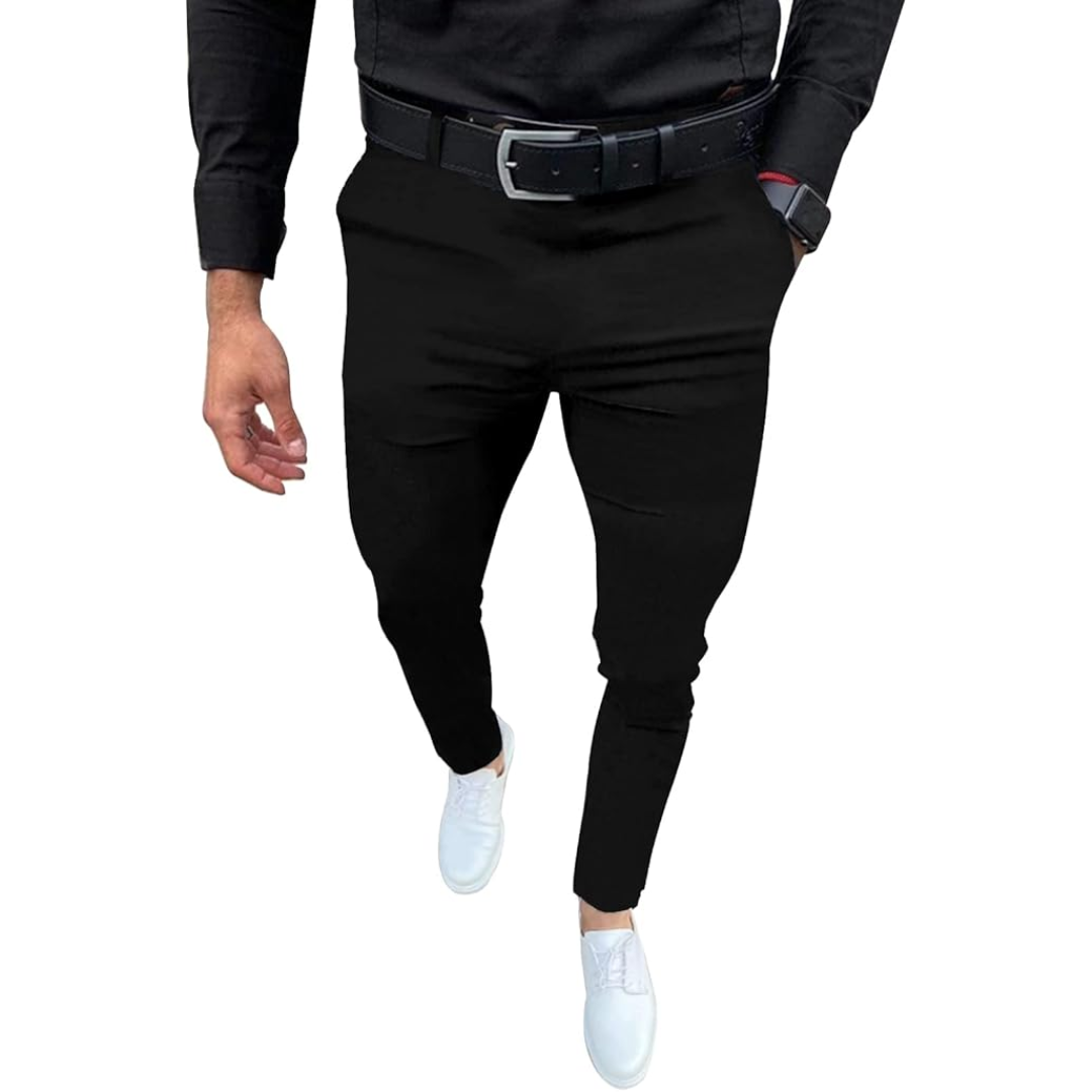 Męskie Spodnie Slim Fit z Elastycznego Materiału – Evert