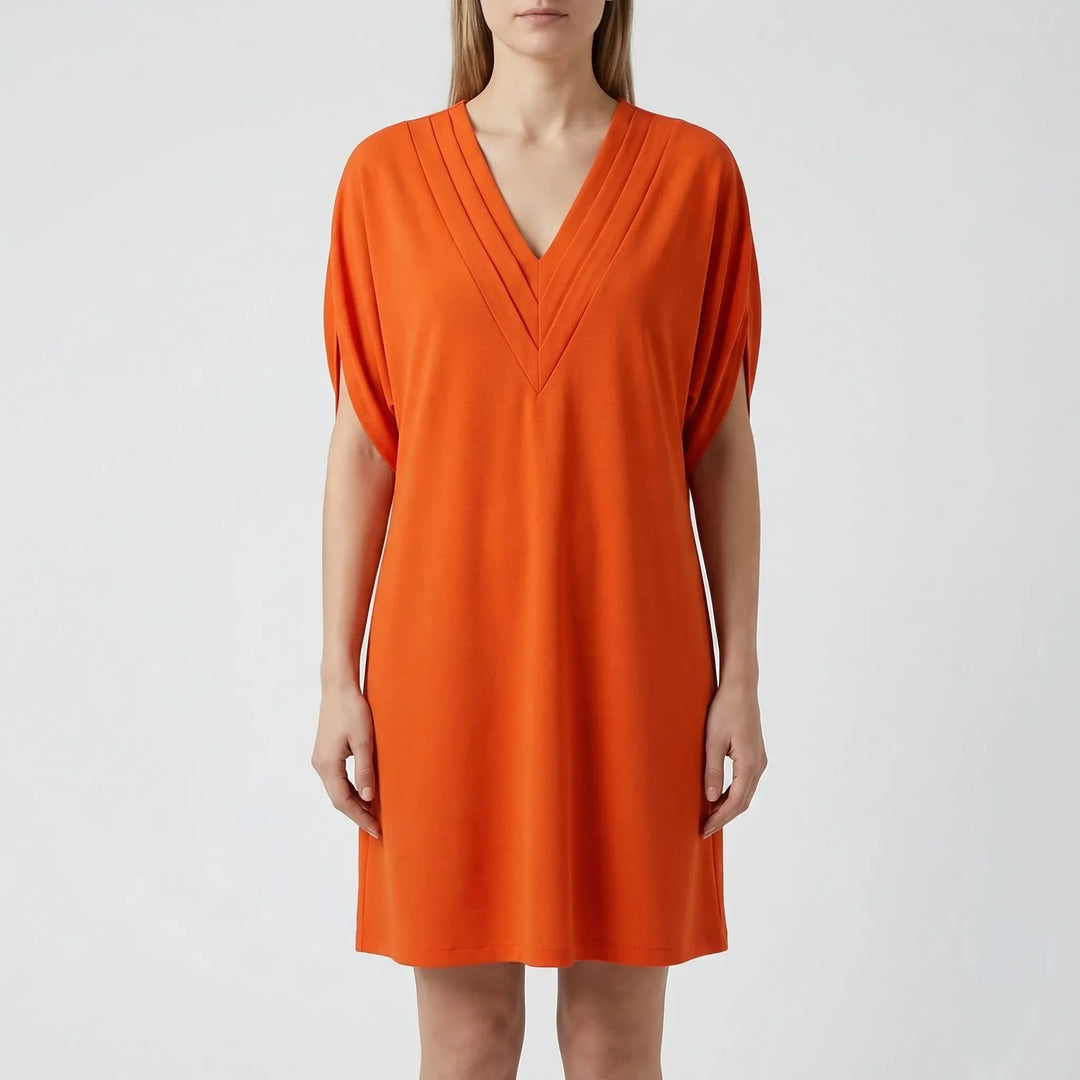 V-Neck Split-Sleeve Midi Dress - Diane
